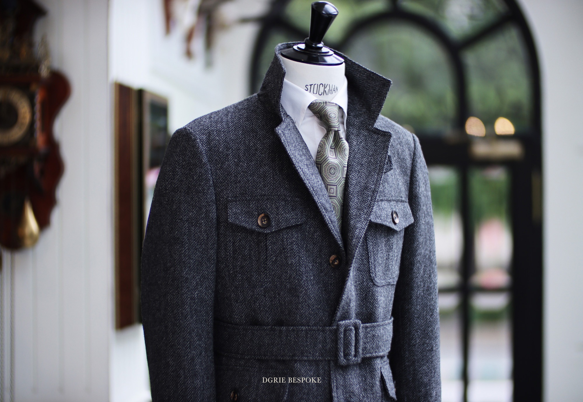 tweed military coat