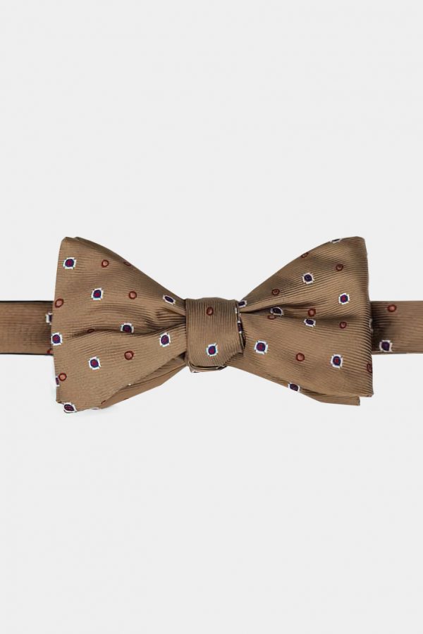 brow coffee dot white bowtie dgrie 1