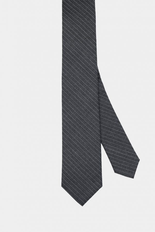 dark grey small stripe necktie dgrie