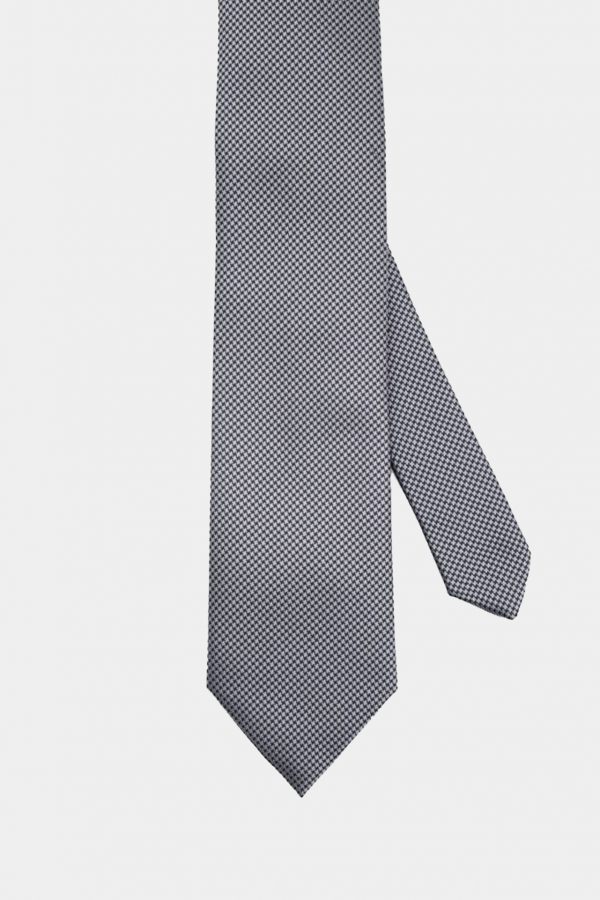 gray texture houndstooth necktie dgrie