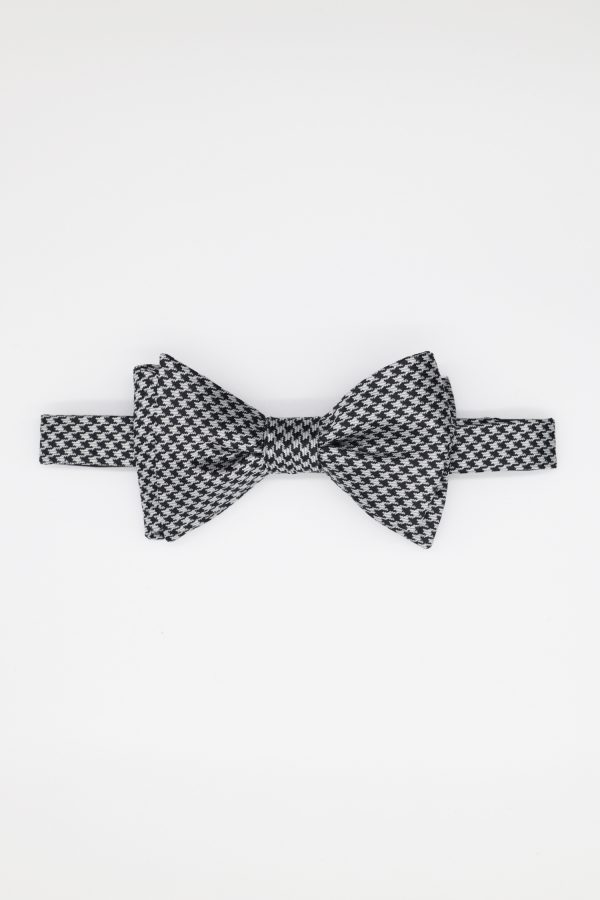 houndstooth grey black bowtie dgrie