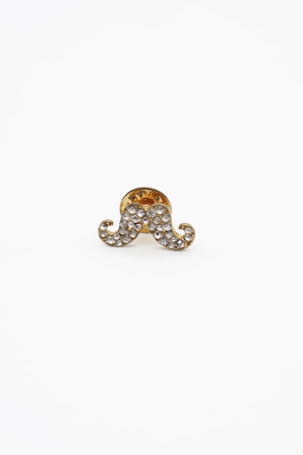 mustache diamond brooch cz dgrie