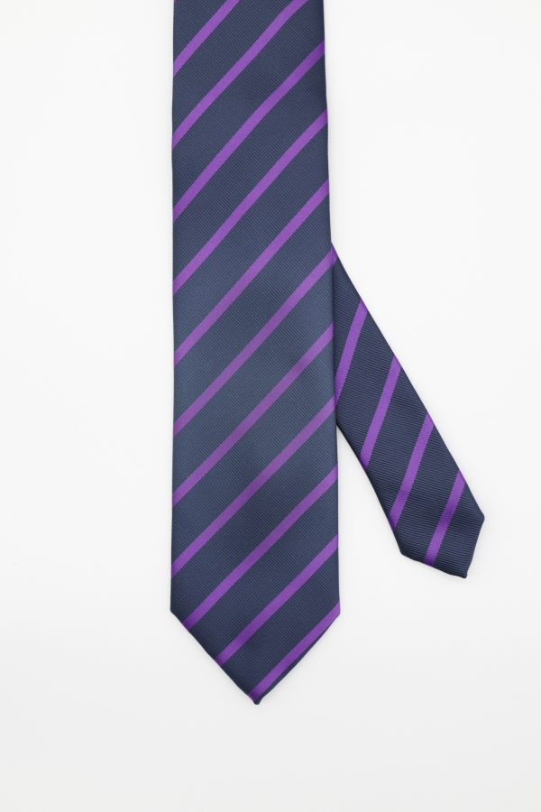 navy pin stripe purple necktie dgrie 1