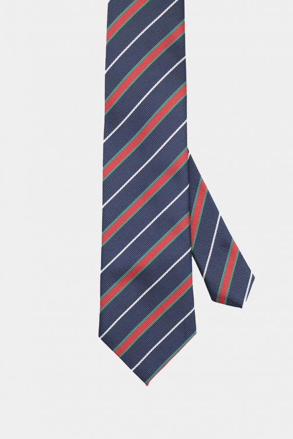 navy pin stripe red necktie dgrie 1