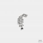 silver diamond leaf brooch dgrie 1