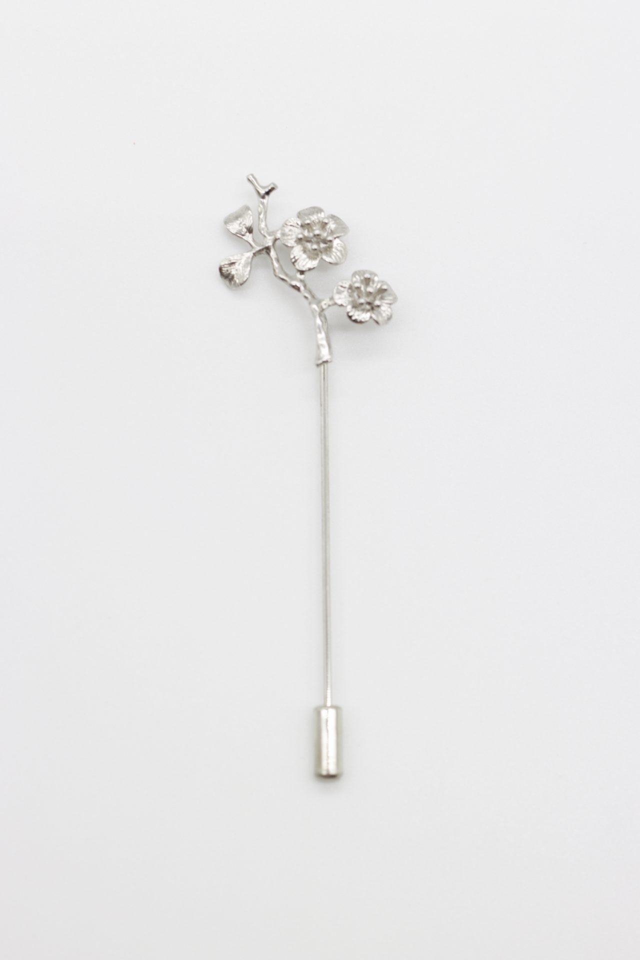 silver flower lapel pin dgrie