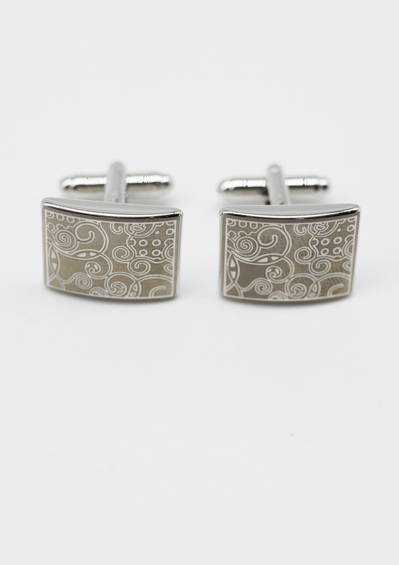 beige graphics cufflink dgrie