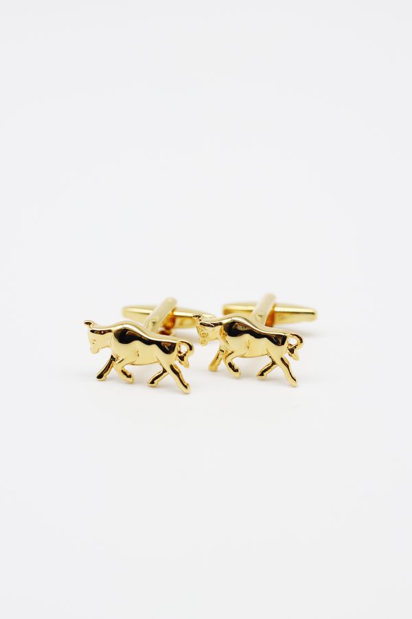 gold bull cufflink dgrie