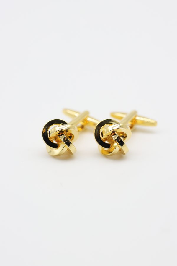 gold flat wicker cufflink dgrie