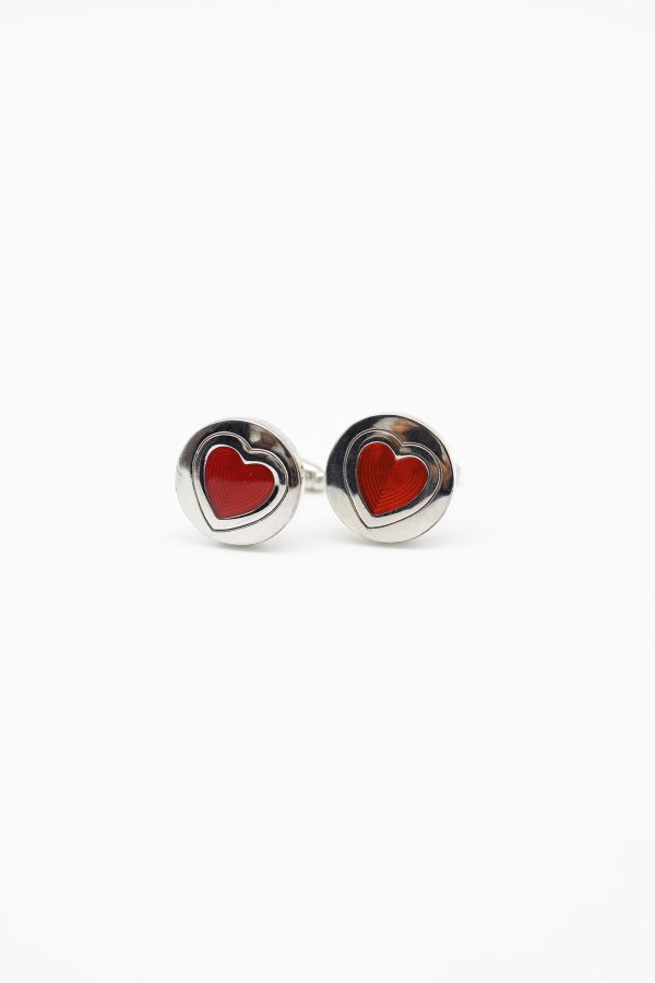 heart in circle cufflink dgrie