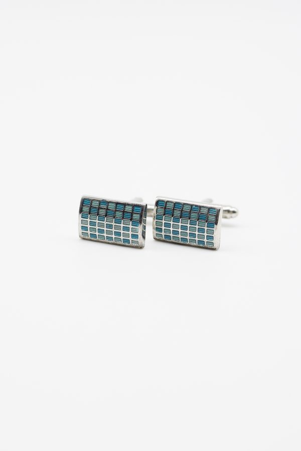 rectangulay aqua cufflink dgrie