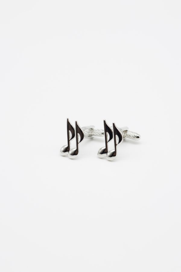 sillver bouble quaver cufflink dgrie