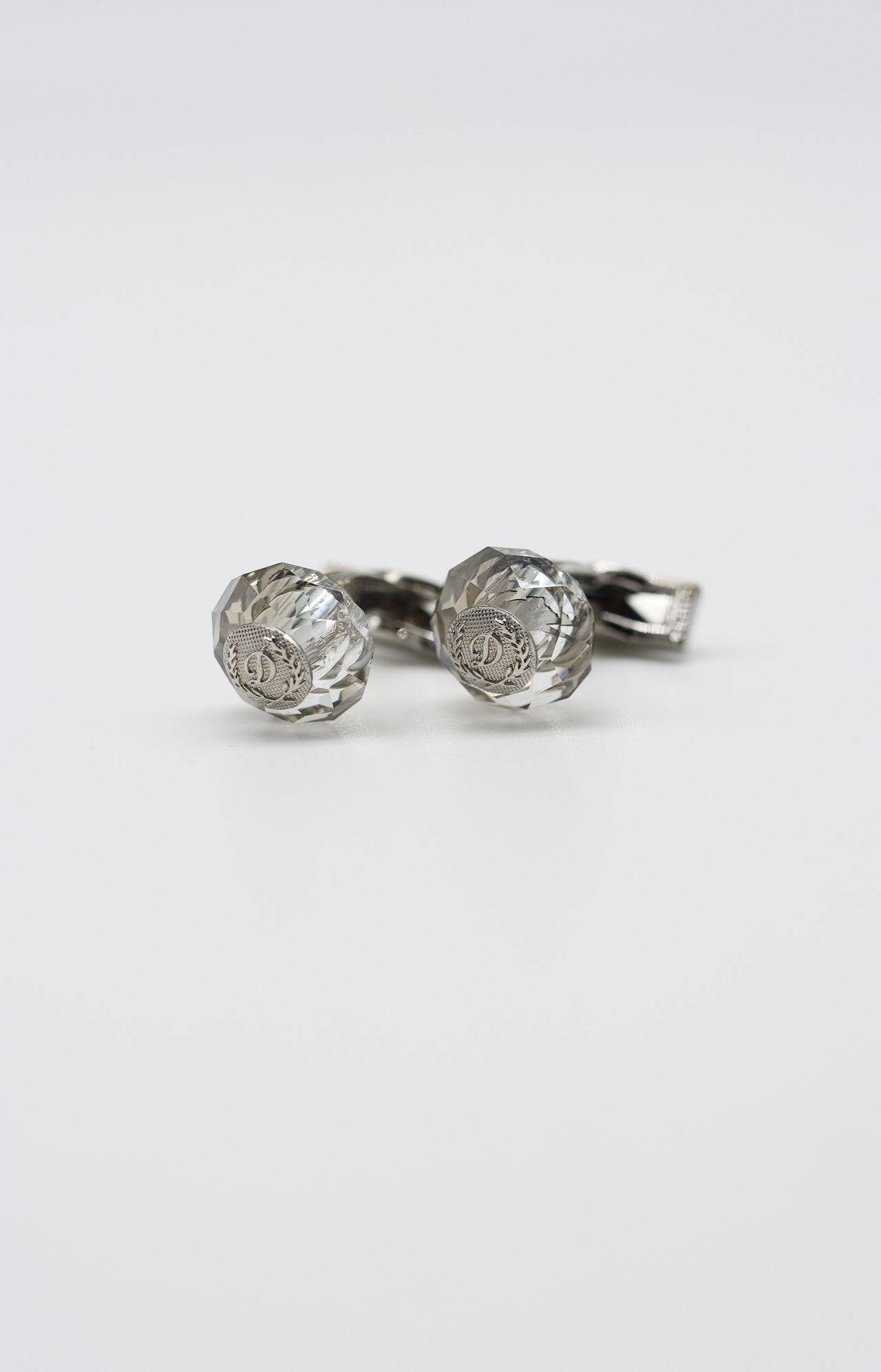 silver crystal d cufflink dgrie