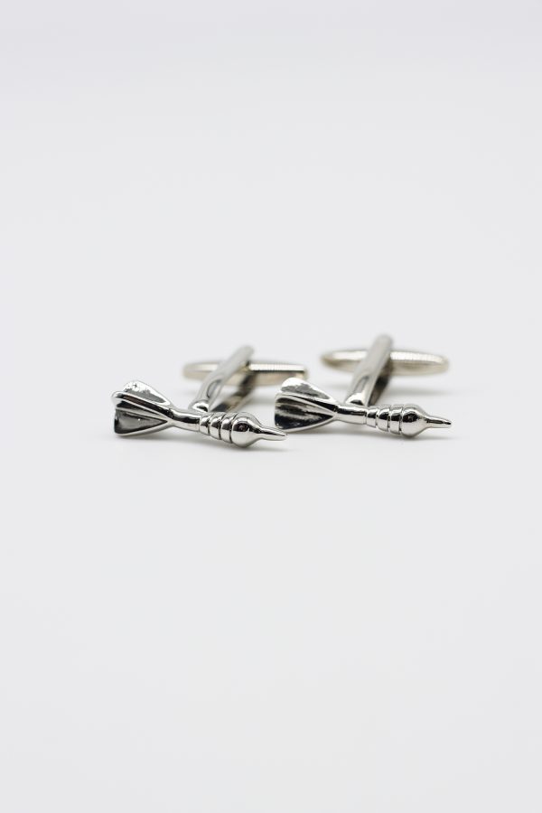 silver darts cufflink dgrie