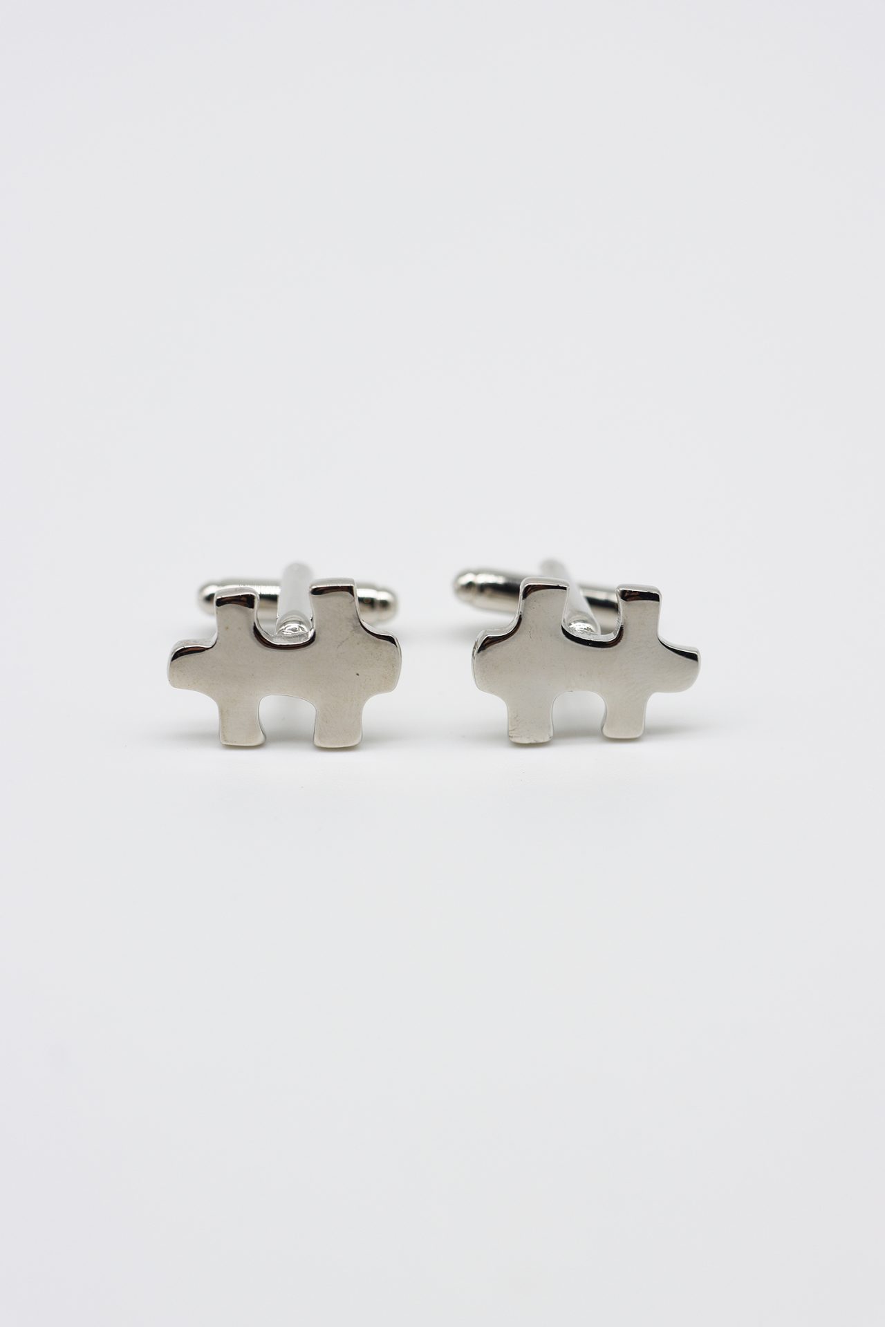 silver jigsaw cufflink dgrie