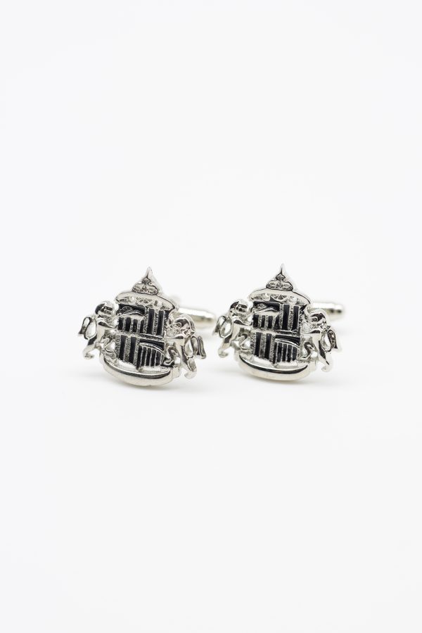 silver logo lion cufflink dgrie