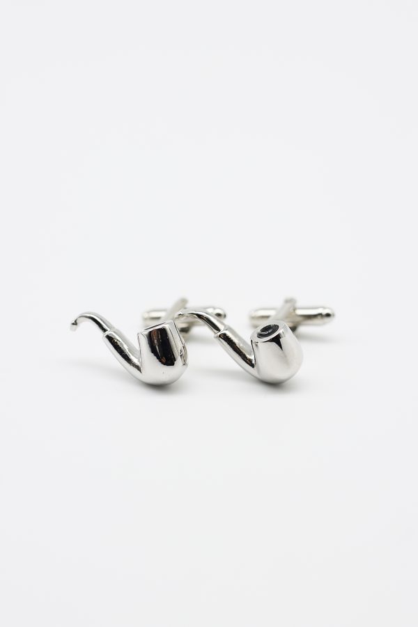 silver pipe cufflink dgrie