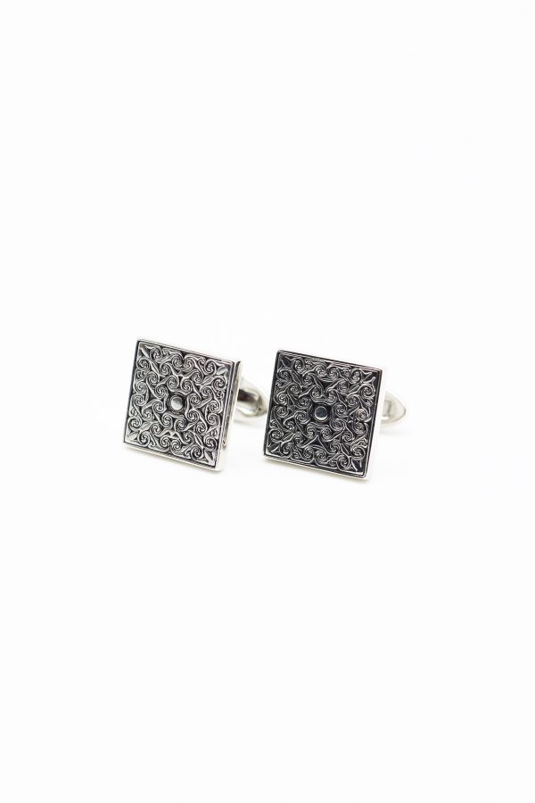 silver roll graphics cufflink dgrie