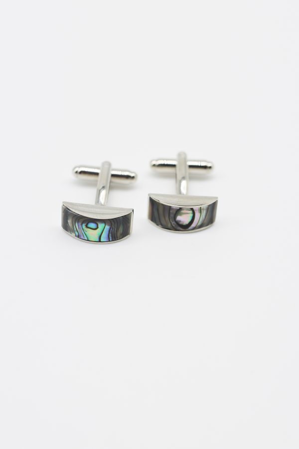 silver shell cufflink dgrie