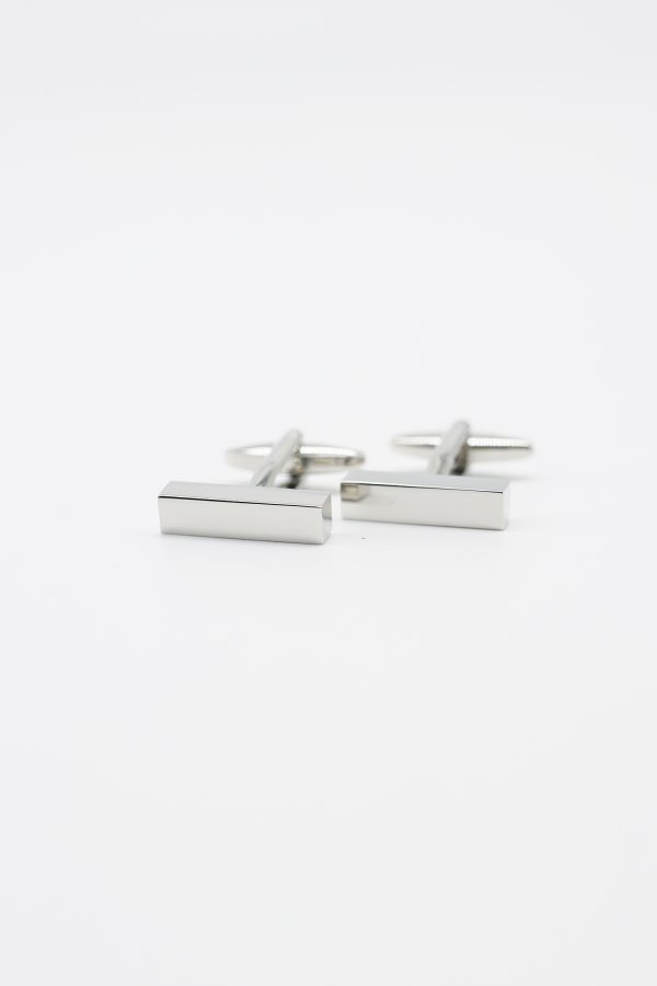 silver square cufflink dgrie