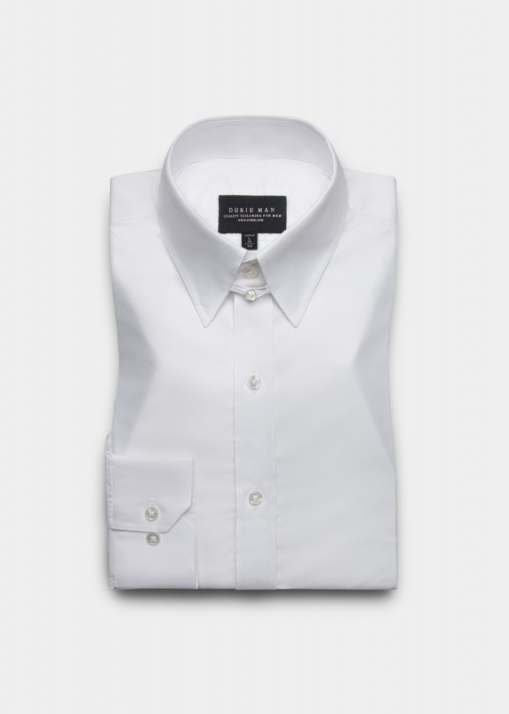 D24 Tap Collar White Shirt เสื้อเชิ้ตสีขาว - DGRIE - SHOP