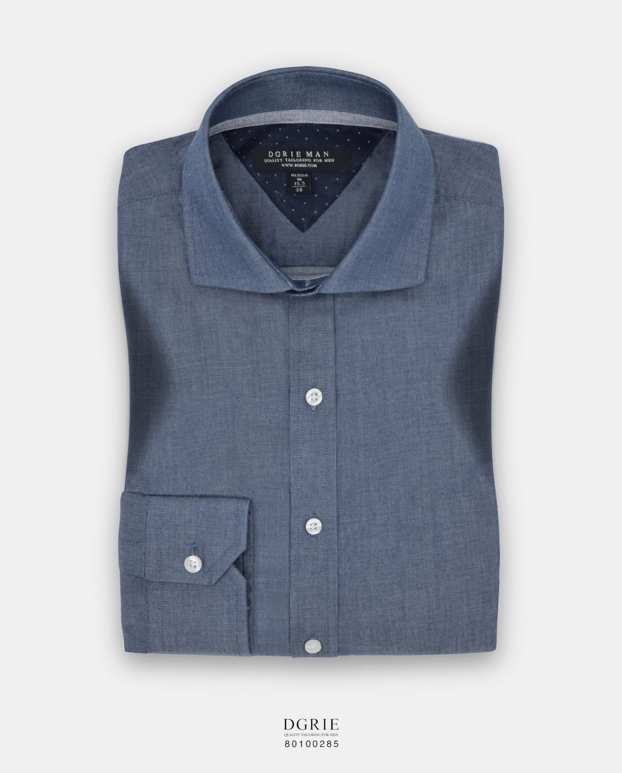 oxford navy denim triangle shirt dgrie