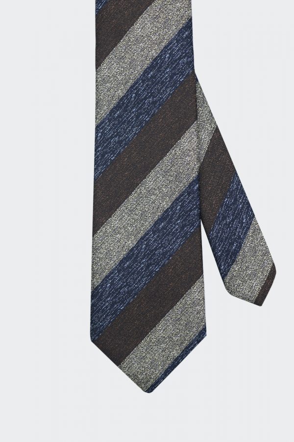 brownampnavyampgrey three tone necktie dgrie