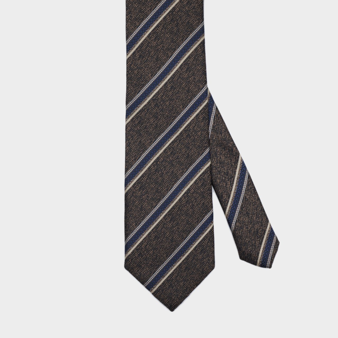 brown strip navy necktie dgrie