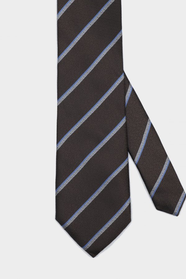 dark brown strip necktie dgrie