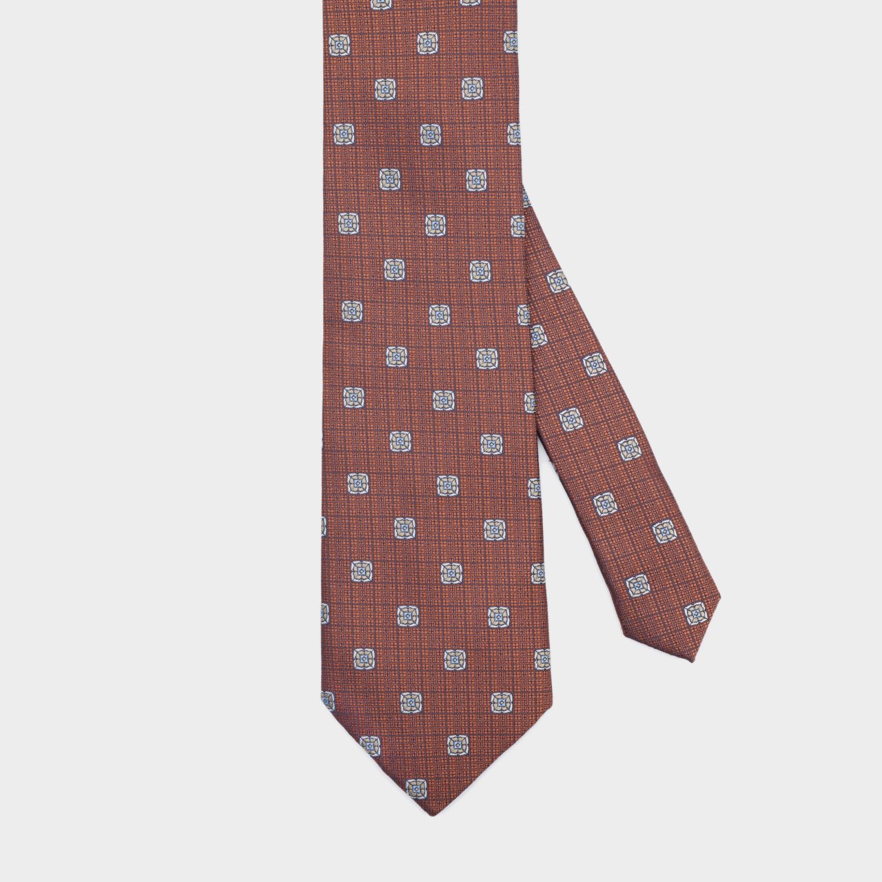 orange bronze flower necktie dgrie