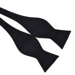 self tie bow tie plain black dgrie