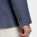 dgrie cerulean blue stripes half lining wool jacket dgrie 3