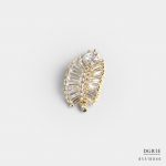 elesant crystal leaf brooch dgrie