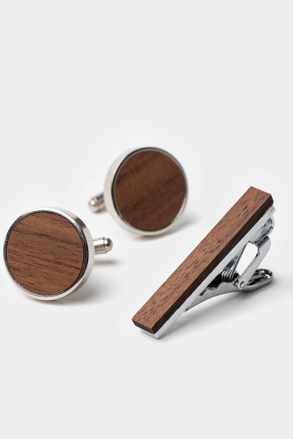 dgrie wooden cufflink amp tie clip box set dgrie 1