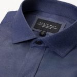 dgrie navy blue cotton linen herringbone shirt dgrie 3