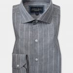 gray wt stripe cotton linen shirt dgrie 1