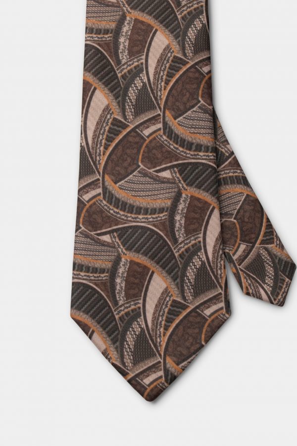 brown pim pattern necktie dgrie 1