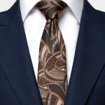 brown pim pattern necktie dgrie 3