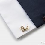 gold deer cufflink dgrie