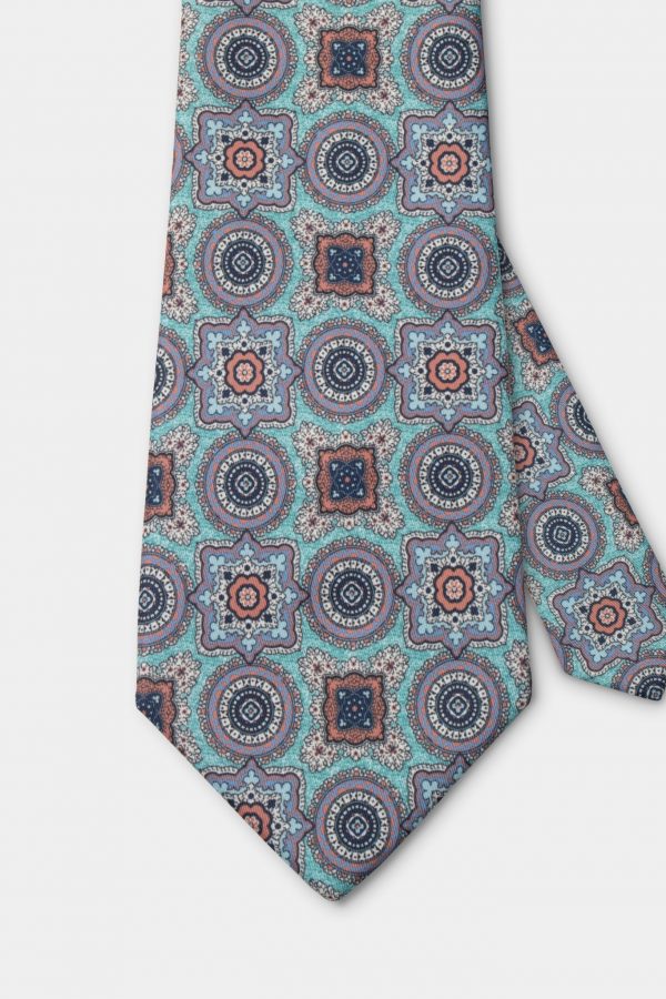 mint green diamond cut necktie dgrie