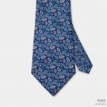 navy blue paisley mini necktie dgrie