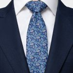 navy blue paisley mini necktie dgrie 3