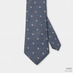 navy cream flower necktie dgrie