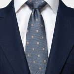 navy cream flower necktie dgrie 3