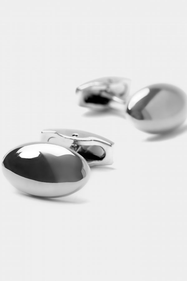 oval ball silver cufflink dgrie 1