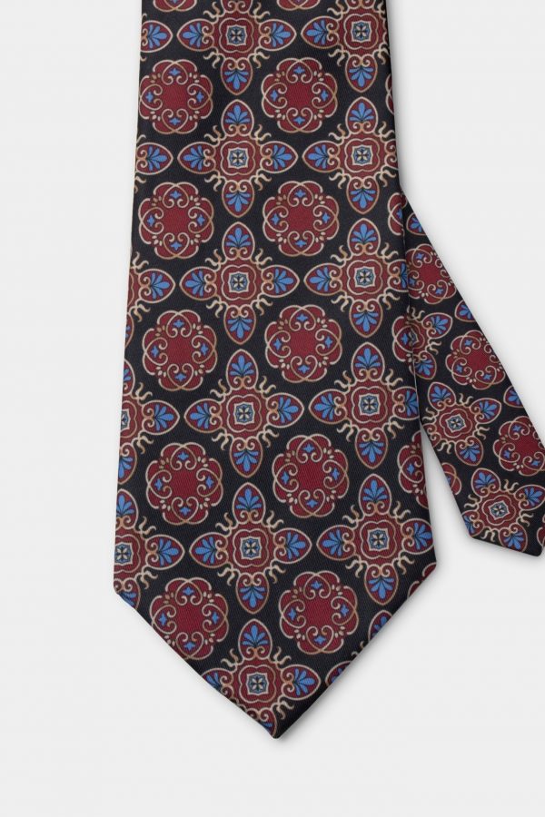 premium geen flower red necktie dgrie