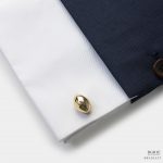 rugby ball gold cufflink dgrie