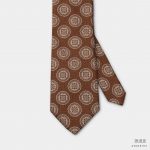 tawny brown flower necktie dgrie