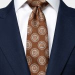 tawny brown flower necktie dgrie 3