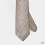 beigeampnavy pokadot two tone necktie dgrie